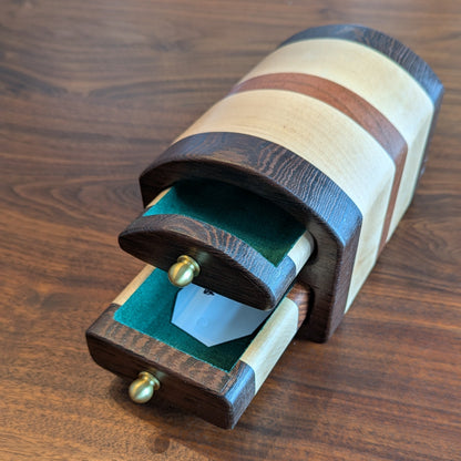 Bandsaw Box – Wenge, Maple & Brazilian Cherry - 1